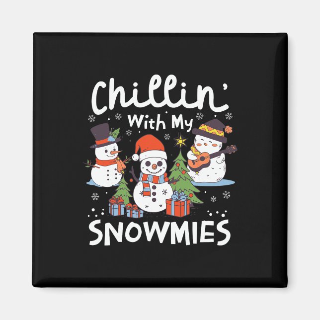 Weihnachts-Chillin' mit meinen Schneemäben Xmas G Magnet (Vorne)