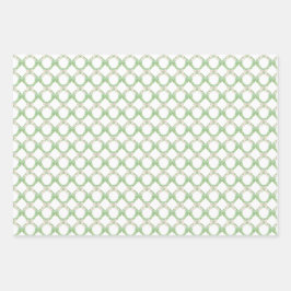 Weihnachts Chinoisserie Trellis Pink Coquette Bow Geschenkpapier Set