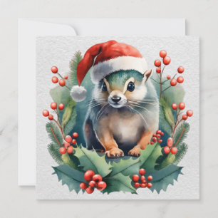Weihnachts Chipmunk Grußkarte Feiertagskarte