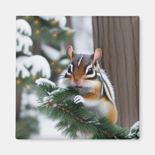 Weihnachts-Chipmunk Magnet