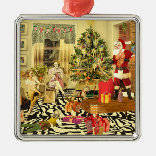 Weihnachts-Chippendale Ornament Aus Metall