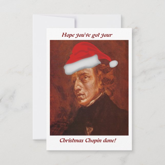 Weihnachts-Chopin - Weihnachtsmannmütze - Leere In Karte (Vorderseite)