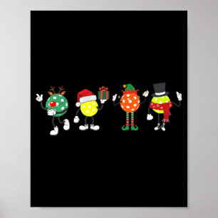Weihnachts-Ckleball-Spieler Xmas-Santa-Rentier-Elf Poster