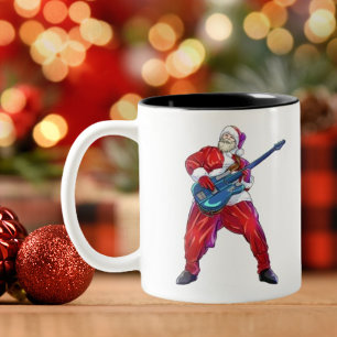 Weihnachts-Claus Rock Punk Zweifarbige Tasse