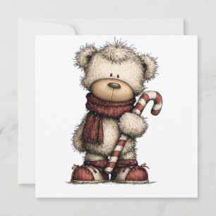 Weihnachts-ClipArt-Sammlung Teddybär Einladung
