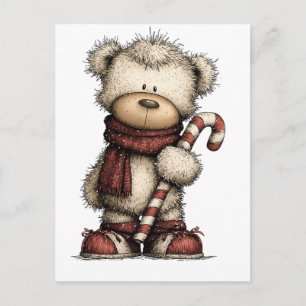 Weihnachts-ClipArt-Sammlung   Teddybär  Feiertagspostkarte