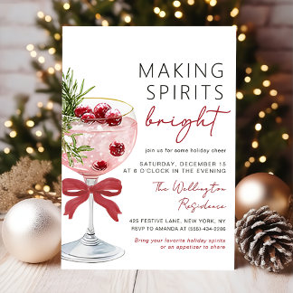 Weihnachts-Cocktail-Feier-Einladung Einladung