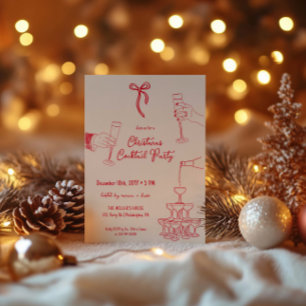 Weihnachts-Cocktail-Party - eine wahnsinnige Einla Ankündigung