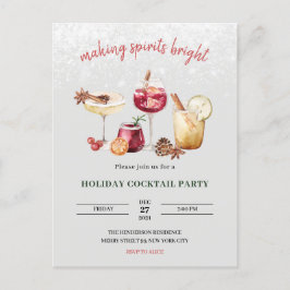 Weihnachts-Cocktail-Party Einladung