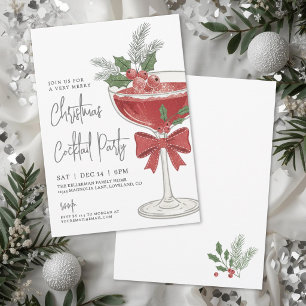 Weihnachts-Cocktail-Party Einladung