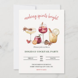 Weihnachts-Cocktail-Party Einladung