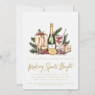 Weihnachts Cocktail Party Spirituosen machen Glanz Einladung