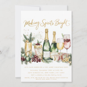 Weihnachts Cocktail Party Spirituosen machen Glanz Einladung