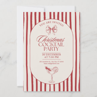 Weihnachts-Cocktailparty-Einladung