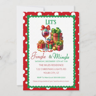 Weihnachts-Cocktailparty mit Jingle und Mingle Einladung