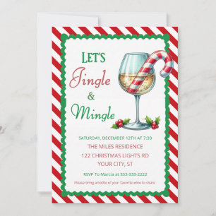 Weihnachts-Cocktailparty mit Jingle und Mingle Einladung