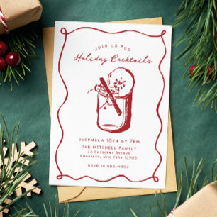 Weihnachts-Cocktails Festliche Getränke Weihnachts Einladung