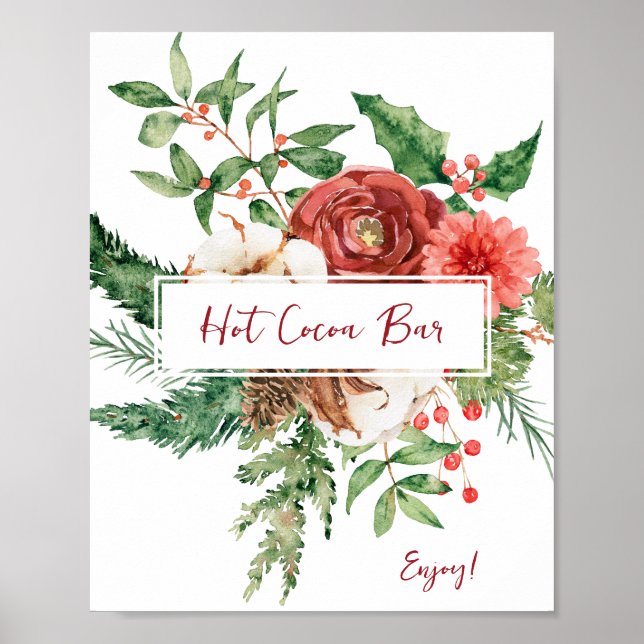 Weihnachts-Cocoa-Bar-Plakat Poster (Vorne)