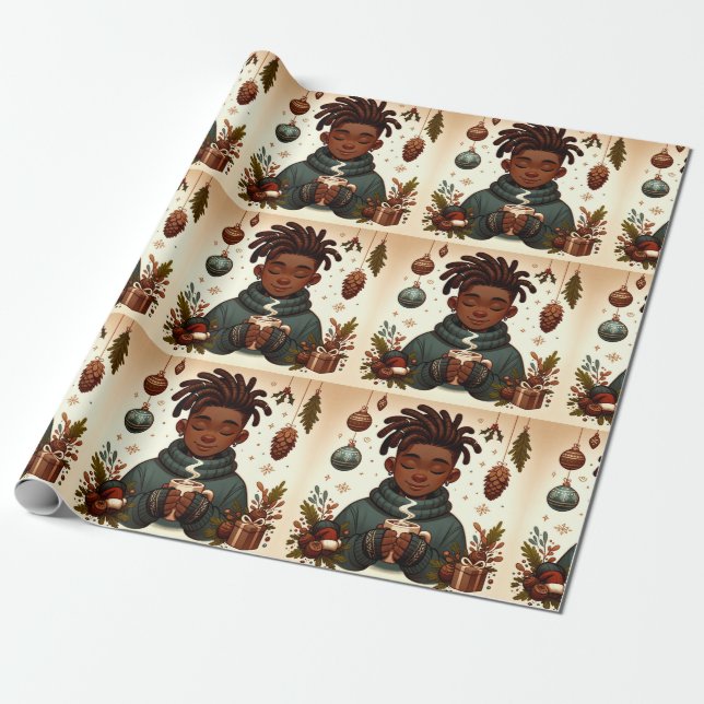 Weihnachts-Cocoa-Komfort - Weihnachtswrapping Pape Geschenkpapier (Ungerollt)