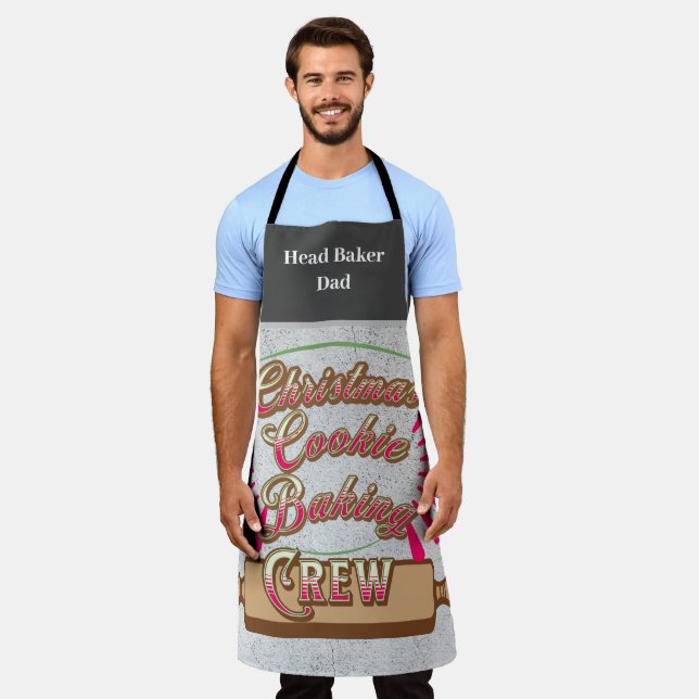 Weihnachts-Cookie Backen Crew Individuelle Name Ko Schürze (Getragen)