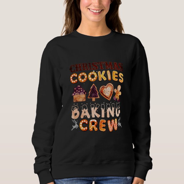 Weihnachts-Cookie Backen Crew Xmas Cookie Exchange Sweatshirt (Vorderseite)