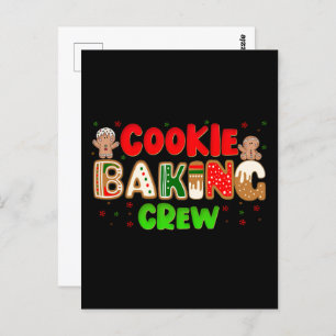 Weihnachts-Cookie Baking Crew Group Matching Xmas Postkarte