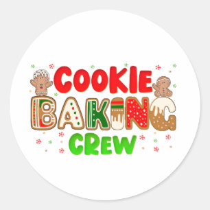 Weihnachts-Cookie Baking Crew Group Matching Xmas Runder Aufkleber