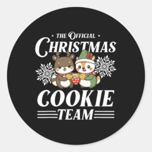 Weihnachts-Cookie Baking Team Funny Weihnachten Ha Runder Aufkleber