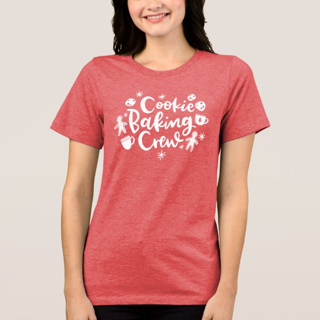 Weihnachts-Cookie Crew Urlaub Backen T - Shirt (Vorderseite)