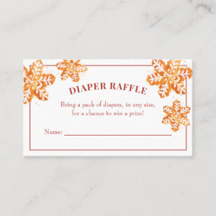 Weihnachts-Cookie Kinderdusche Windeln Raffle Tick Visitenkarte