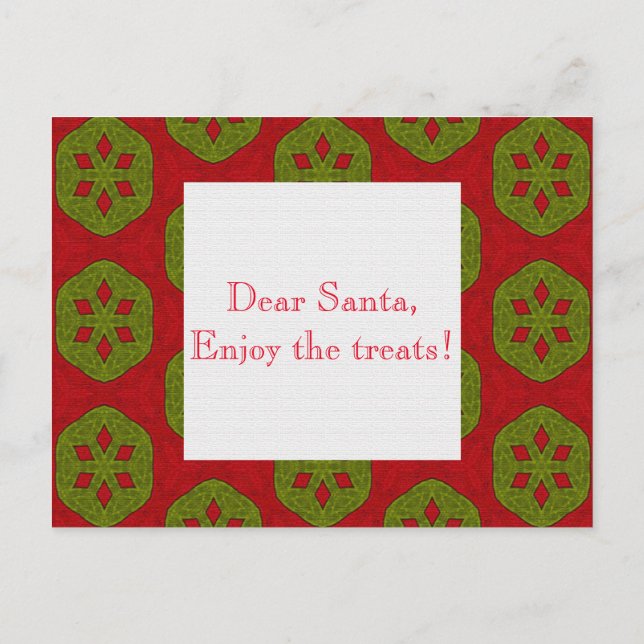 Weihnachts-Cookie Postkarte (Rückseite)