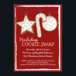 Weihnachts-Cookie-Swap-Urlaub Einladung<br><div class="desc">Yummy-Cookies mit weißem Zuckerguss und Sprinklen laden die Familie und die Freunde zu einem Party für den Kekskochtausch ein! Und für ein gut abgestimmtes Aussehen,  Siegel Sie Ihre Briefumschläge mit dem passenden Star-Cookie-Aufkleber und dem Adressetikett:</div>