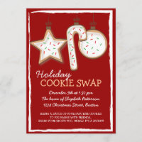 Weihnachts-Cookie-Swap-Urlaub Einladung