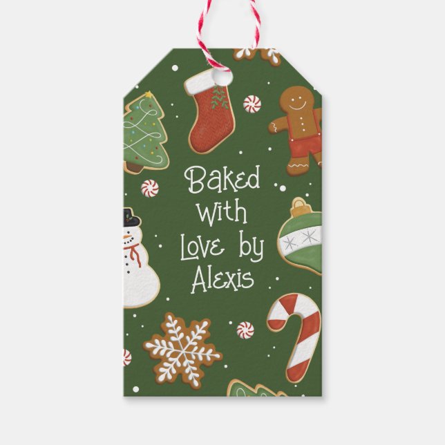 Weihnachts-Cookie-Tauschbörse Geschenkanhänger (Vorderseite)
