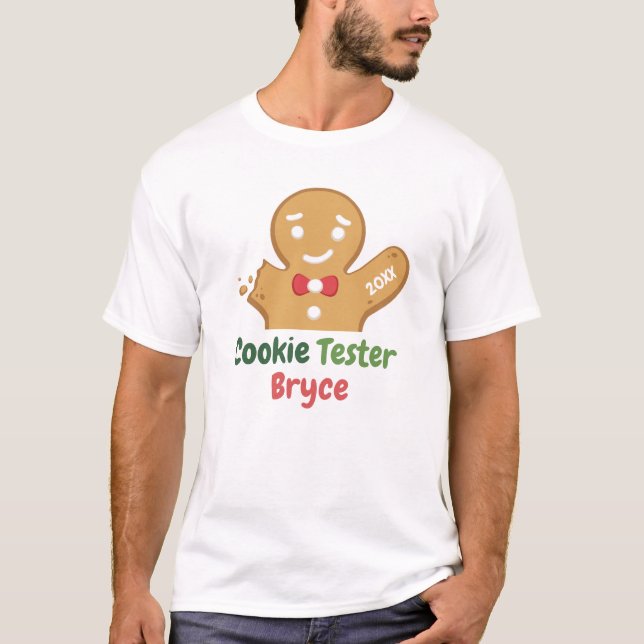 Weihnachts-Cookie Tester Niedlich Holiday Baking T T-Shirt (Vorderseite)