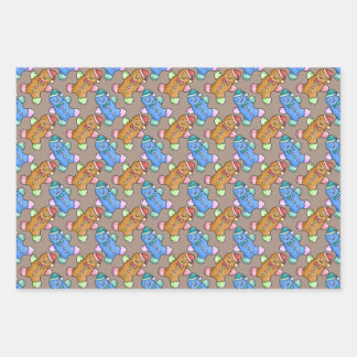 Weihnachts-Cookie Wrapping Paper-Set Geschenkpapier Set