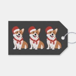 Weihnachts-Corgi-Reiches-Holzkohle-Elegantes-Spiel Geschenkanhänger