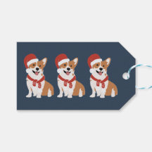 Weihnachts-Corgi-Santa - Ausgefeiertes Winter-Navy