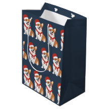 Weihnachts-Corgi-Santa - Elegantes Winter-Navy