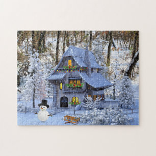 Weihnachts Cottage im Schnee 