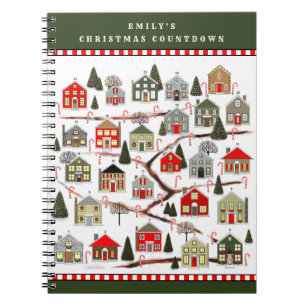 Weihnachts-Countdown-Feiertagsplaner-Notizbuch Notizblock