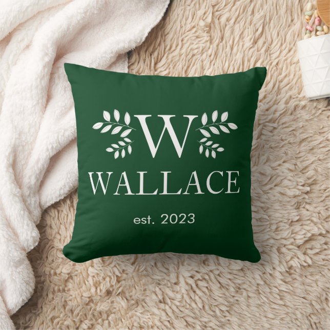 Weihnachts-Coupé-Monogramm-Foto Kissen (Decke)