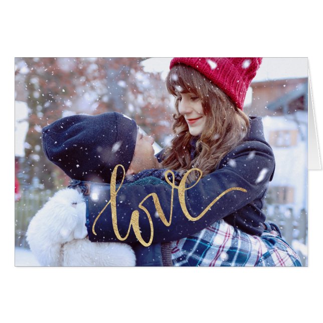 Weihnachts-Couple-Foto Weihnachtskarte (Vorderseite (Horizontal))