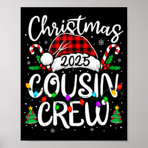 Weihnachts-Cousin-Crew 2025 Familie passende Xmas- Poster