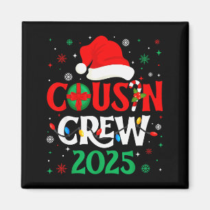 Weihnachts-Cousin-Crew 2025 Lustige Übereinstimmen Magnet