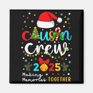 Weihnachts-Cousin-Crew 2025 Santa Kinder Männer Fr Magnet