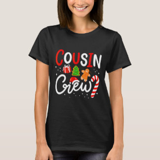 Weihnachts-Cousin-Crew Lustige Santa Hut Licht Kin T-Shirt