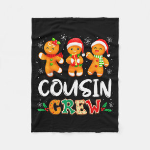 Weihnachts-Cousin-Crew Santa Hut Familie Matching Fleecedecke