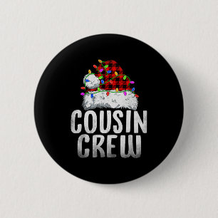 Weihnachts-Cousin-Crew Santa Xmas Familie passende Button
