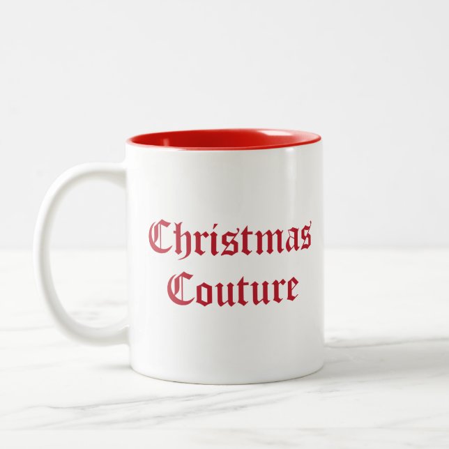 Weihnachts-Couture Zweifarbige Tasse (Links)